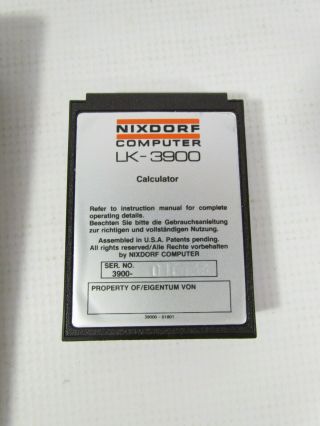 Vintage Nixdorf LK - 3000 Pocket Calculator and Computer - 16 Digit LED w/ LK - 3900 6