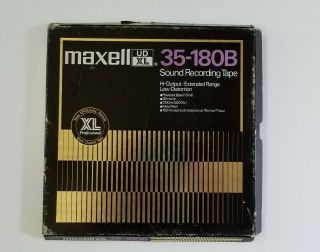 Maxell Ud Xl 35 - 180b 10.  5 " Reel To Reel 1/4 " Audio Tape (music On It)