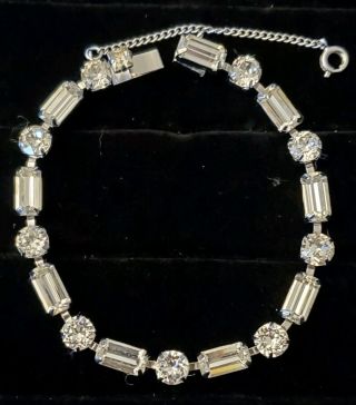 Vintage Estate Jewelry Signed Eisenberg Rhinestone Bracelet