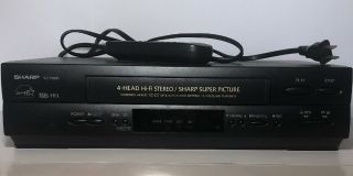 Sharp Vhs Vcr 4 Head Player Recorder Video Cassette Tape Hi Fi Stereo Vc - H960