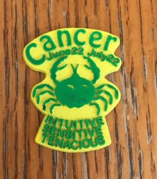 Cancer Zodiac Sign Vintage Rubber Refrigerator Magnet Astrology