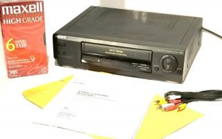 Sony Slv - 678hf Vcr Vhs Player Recorder 4 Head W/ Look