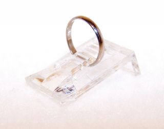 Vintage Tiny 10k White Gold Baby Ring,  Little Finger Ring,  Charm Marked " Ob 10k "