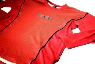Vtg Nike Ohio State Osu Buckeyes Thick Pullover Red Sewn Patch Men Xxl Euc