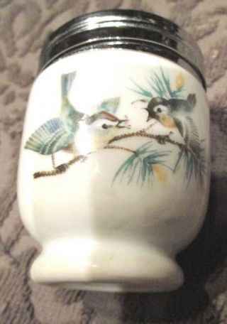 Vintage Royal Worcester Fine Porcelain Egg Coddler - Bird Design Made In England