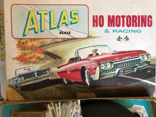 Vintage Atlas Scale Ho Motoring And Racing Slot Car Set In The Box Rare