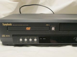 Symphonic VHS DVD Combo Player WF803 Video Cassette Recorder No Remote 2