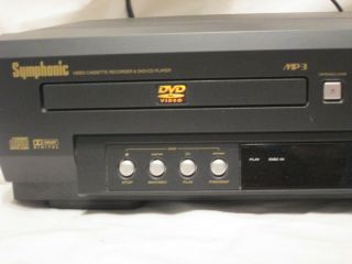 Symphonic VHS DVD Combo Player WF803 Video Cassette Recorder No Remote 4