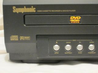 Symphonic VHS DVD Combo Player WF803 Video Cassette Recorder No Remote 7