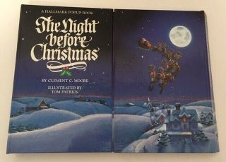 1988 Hallmark The Night Before Christmas Pop - Up Book Clement Moore Tom Patrick
