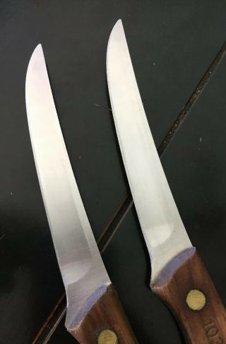 Vintage Classic Set Of 2 CHICAGO CUTLERY 103S Steak Knives Wood Handles 2