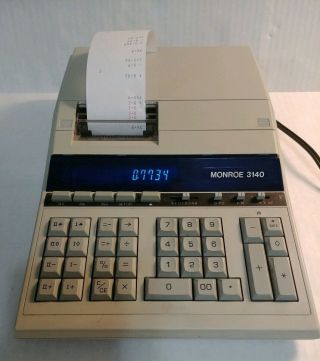 Monroe - 3140 - Vtg Business Commercial Adding Machine Calculator -