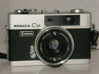 Vintage Konica C35 Rangefinder 35mm Camera C1968