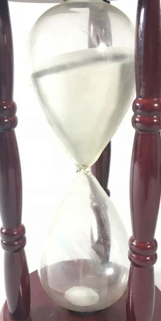 Large Vintage Wooden Sand Hour Glass 30 Minute Timer Swirl Columns Nautical 2