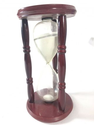 Large Vintage Wooden Sand Hour Glass 30 Minute Timer Swirl Columns Nautical 3