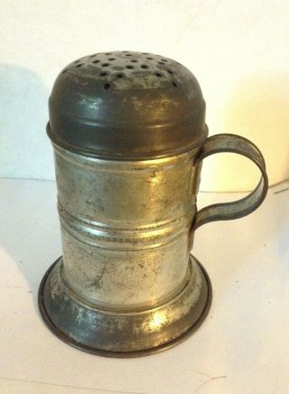 Vintage Primitive Tin Spice Sugar Cheese Shaker