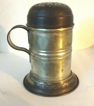 Vintage Primitive Tin Spice Sugar Cheese Shaker 2