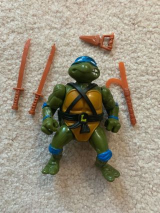 Vintage 1988 Teenage Mutant Ninja Turtles Leonardo Figure Hard Head Tmnt