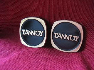 Tannoy Brass Logo Badges Pair