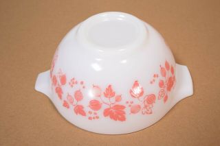 Vintage Pyrex Cinderella Bowl Gooseberry 441 Pink And White Pyrex Mixing Bowl