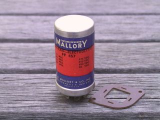 One Nos Mallory Fp 457 10/40/10/20uf 475/450/450//50vdc Audio Can Capacitor