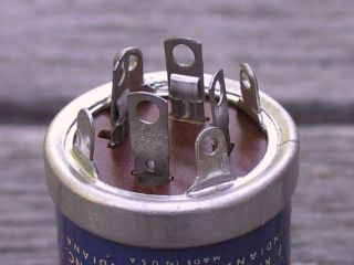 One NOS MALLORY FP 457 10/40/10/20UF 475/450/450//50VDC Audio Can Capacitor 3
