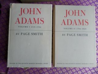 John Adams 2 Volumes By Page Smith Slipcase Dust Jackets 1st Ed1962