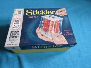 Vintage Milton Bradley Game Stickler 1961 Puzzle Complete 2