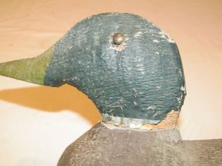 Vintage Handmade Wooden Duck decoy with weighted Bottom 16 