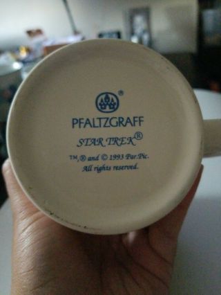 VINTAGE 1993 PFALTZGRAFF STAR TREK USS ENTERPRISE NCC 1701 A COFFEE CUP MUG 3