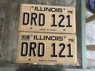 Vintage 1979 Sep 79 Illinois Il License Plate Land Of Lincoln