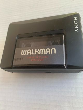 Vintage Sony Walkman Cassette Tape Player Wm - 2011 Belt Clip 1980s