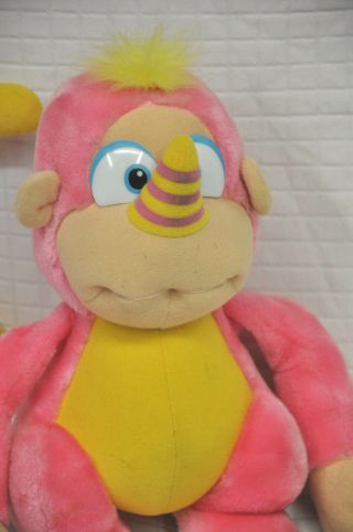 Vtg RHINOKEY Wuzzle SOFTIES Hasbro PINK Monkey PLUSH Stuffed Animal KOREA Disney 2