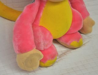 Vtg RHINOKEY Wuzzle SOFTIES Hasbro PINK Monkey PLUSH Stuffed Animal KOREA Disney 4