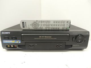 Sony Video Cassette Recorder Vcr With Remote Control Model Slv - N51 Vhs Hifi
