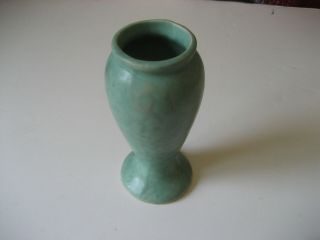 Vintage Brush Mccoy Green Art Vellum Vase 745