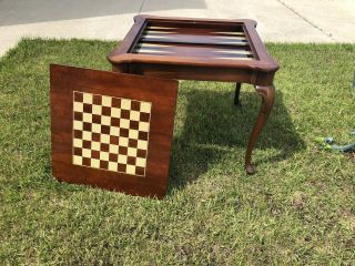 Vintage Hekman Game Table (chess/backgammon) Local