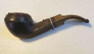 Vintage Sommer Paris Tobacco Pipe With Leather Bowl Cover