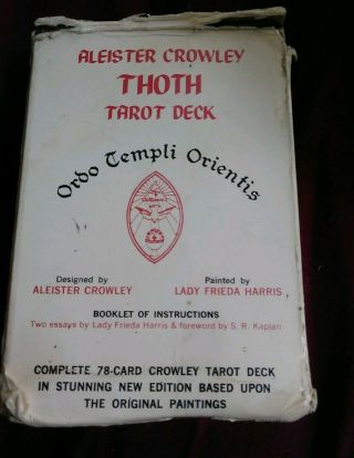 Vintage 1969 1st Edition Thoth Tarot Cards Aleister Crowley Unique Variation