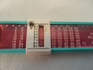 Vintage Sterling 555 Multiplier Slide Rule Plastic Pencil Box W Sharpener USA 4