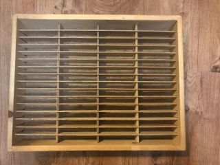Vintage Napa Valley Box Company 64 Slot Wood Wooden Cassette Tapes Storage Rack
