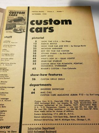1950 ' s Vintage Car Craft,  Custom Cars,  Custom Rodders Magazines - total 5 6