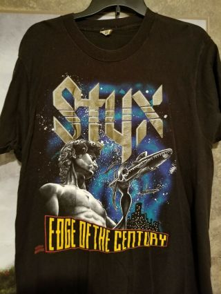 Vintage Styx Edge Of The Century 1991 Tour Shirt Xl