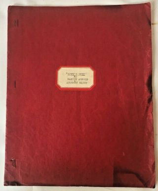 Vintage Movie Script Writing Loves Duet By Maxine Arnold Anthony Kline