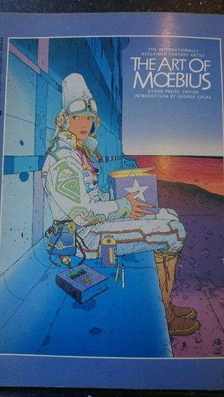 The Art Of Moebius Byron Press First Edition Pb 1989 George Lucas Introduction