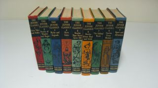 Vintage 1948 Collier The Junior Classics Volumes 1 - 9 Book Set Fairy Tales Hero
