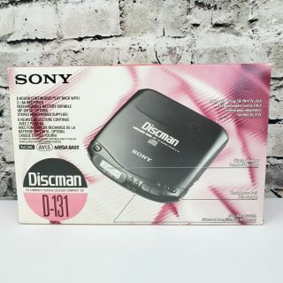 Vintage Sony Discman Portable Cd Player D - 131 Mega Bass W/ Ac Adapter & Box