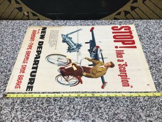 Vintage DEPARTURE Bicycle Brake Sign Poster Stop Like A Scorpion 2
