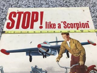 Vintage DEPARTURE Bicycle Brake Sign Poster Stop Like A Scorpion 3