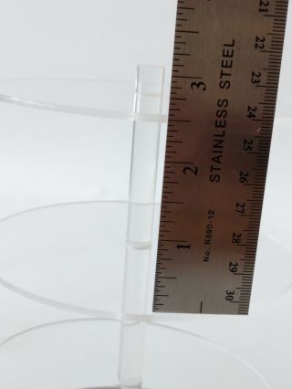 11 1/2 inch Glass Cloche Wooden Base Vintage Plexiglass Shelves Display Case 6
